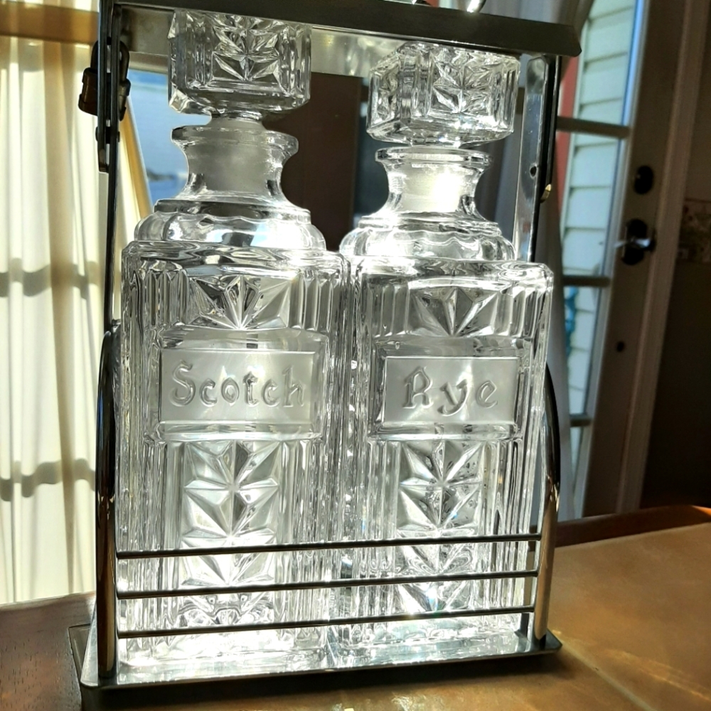 Vintage crystal decanters